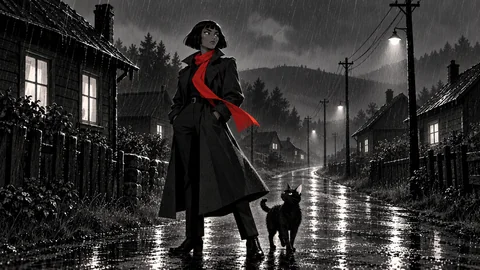 Attempt four: the detective on a quiet village road, far from the diner