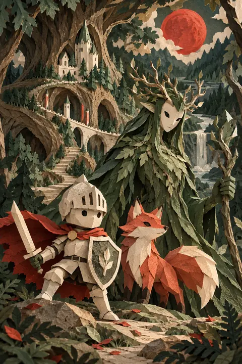 Paper Kingdom, an example papercraft fantasy